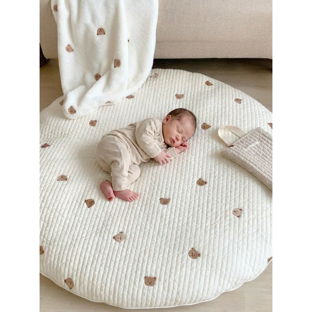Cotton Baby Play Mat | Soft Padded Round Mat NZ