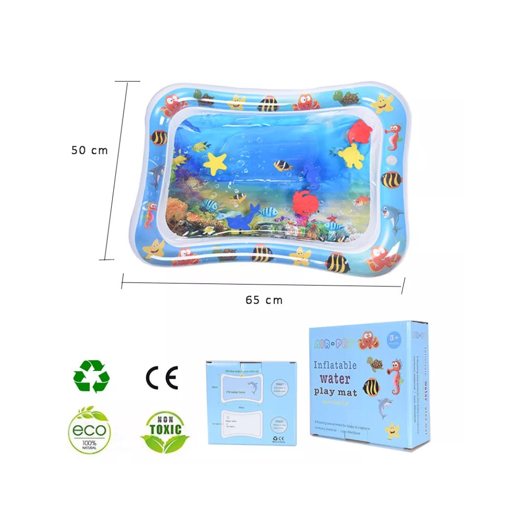 Baby Water Play Mat | Tummy Time Inflatable Activity Mat